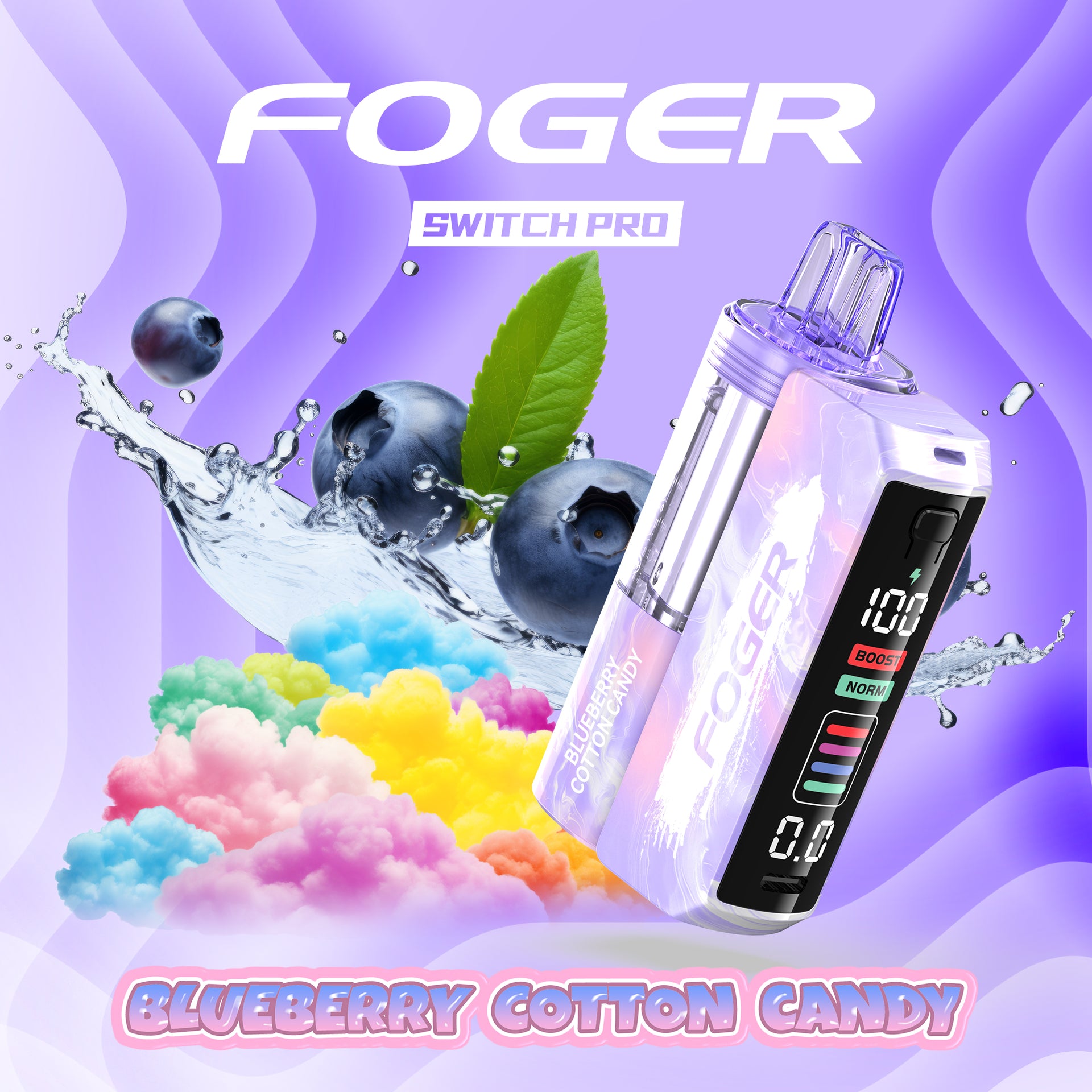 Blueberry Cotton Candy Foger Switch Pro Kit | 30K Puffs