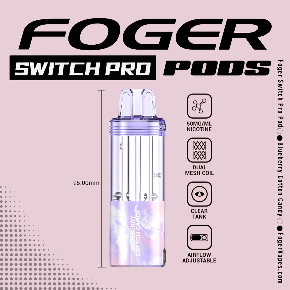 Blueberry Cotton Candy Foger Switch Pro Pod | 30K Puffs