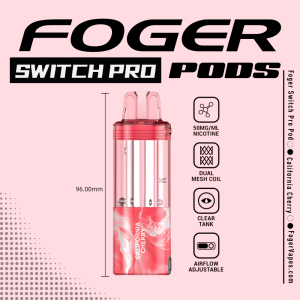 California Cherry Foger Switch Pro Pod | 30K Puffs