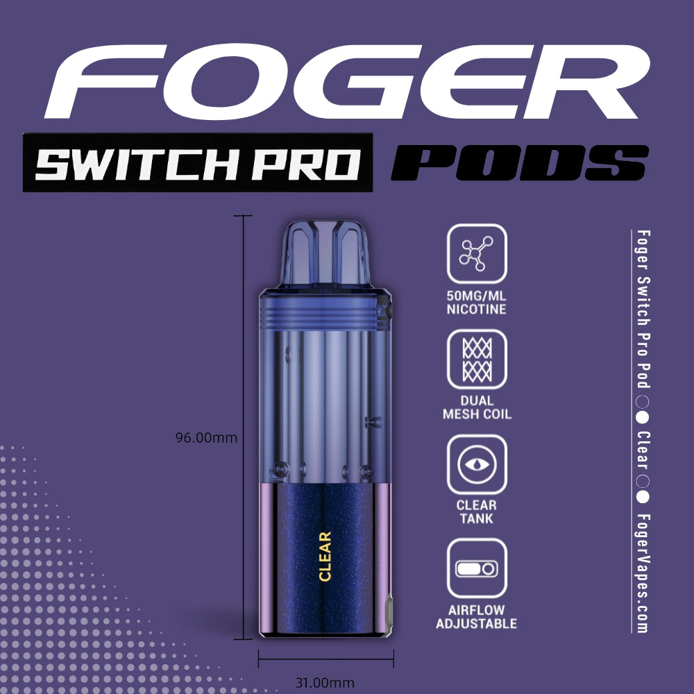 Clear Foger Switch Pro Pod 30K Puffs