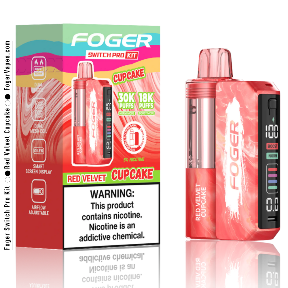 Red Velvet Cupcake Foger Switch Pro Kit | 30K Puffs