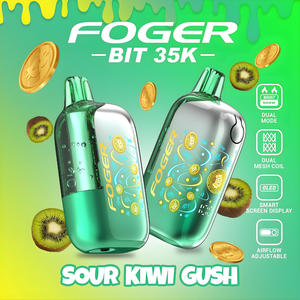 Sour Kiwi Gush Freezer Foger Bit 35K Puffs