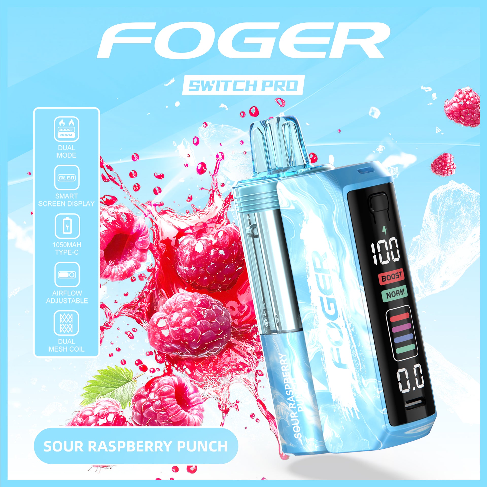 Sour Raspberry Punch Foger Switch Pro Kit | 30K Puffs