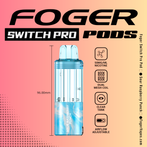 Sour Raspberry Punch Foger Switch Pro Pod | 30K Puffs