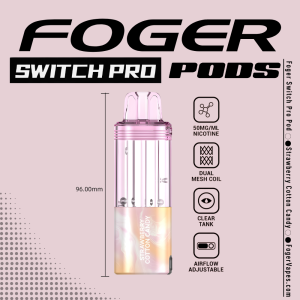 Strawberry Cotton Candy Foger Switch Pro Pod | 30K Puffs