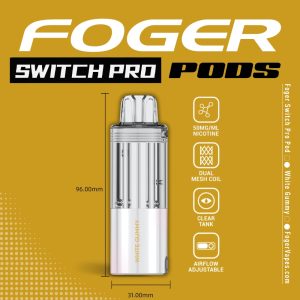 White Gummy Foger Switch Pro Pod 30K Puffs