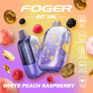 White Peach Raspberry Foger Bit 35K Puffs